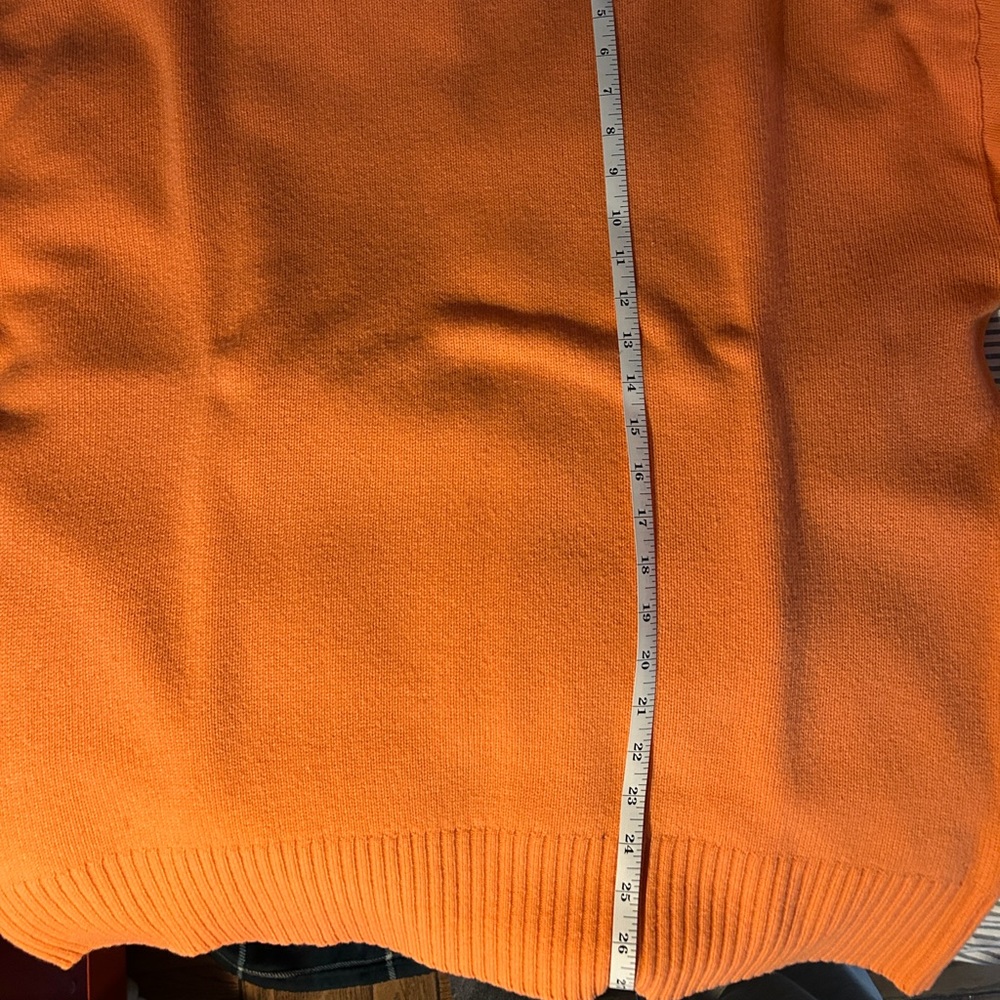 COS 100% Cashmere Relaxed Oversized Knit Sweater Coral Orange size Large - Picture 6 of 7